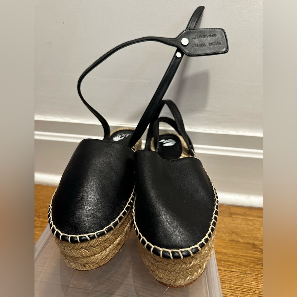 Off White Platform Espadrille size 7
